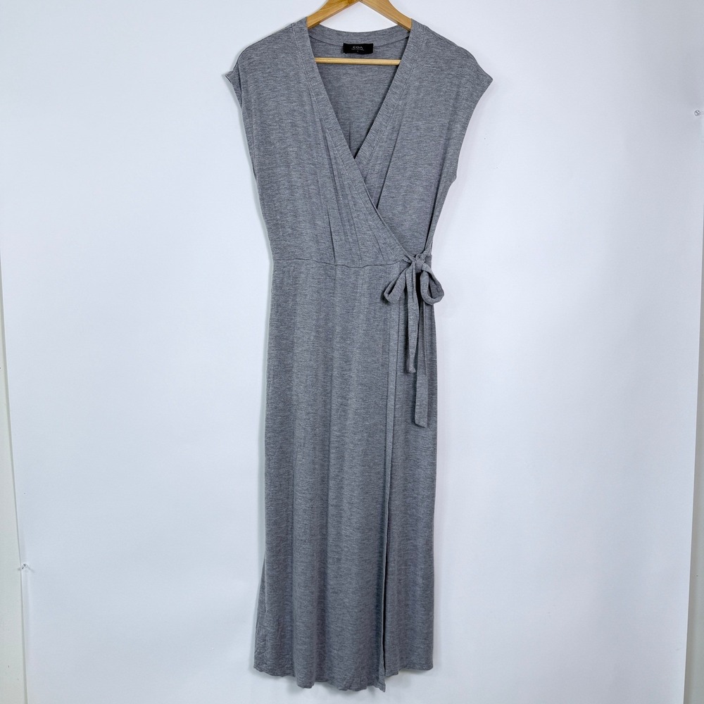 COA Wide Leg Cropped Jumpsuit Size 1 (Fit Medium?) Wrap Tie Waist Stretch‎